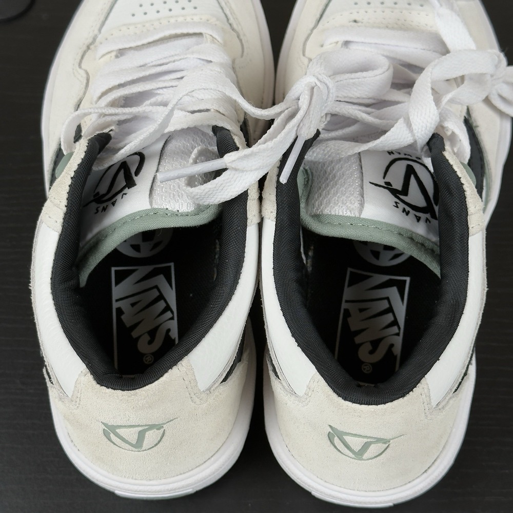 Vans Rowan 2 Suede Leather Skateboarding Shoes Black White Green Men's 5.5 - Picture 6 of 8